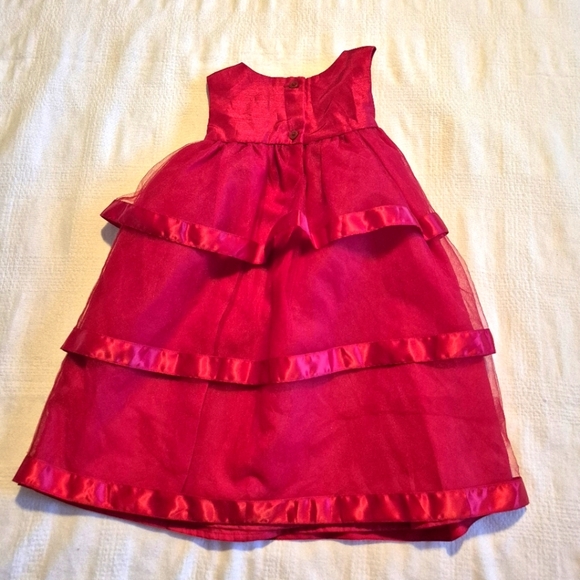 Gymboree girls size 2T red tulle Dressed Up line party dress & diaper cover NWOT - Picture 4 of 7